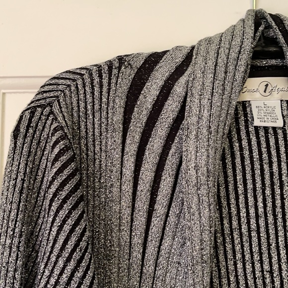 Once 1 Again Metallic Sweater Jacket - Picture 4 of 11